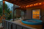 Hot Tub Area with Cozy Lighting